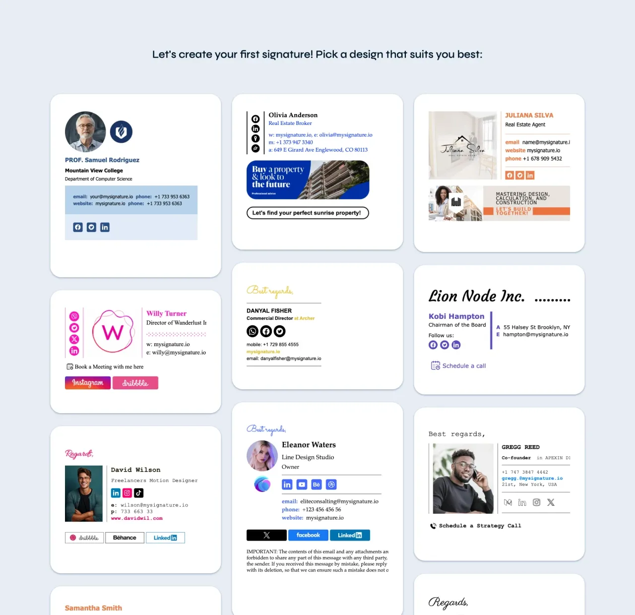 1. Choose a template you like