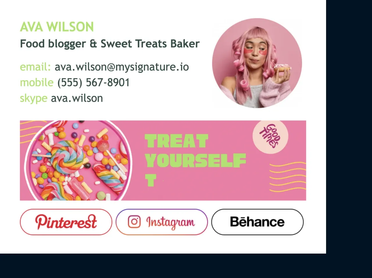 Create a stunning blogger email signature layout