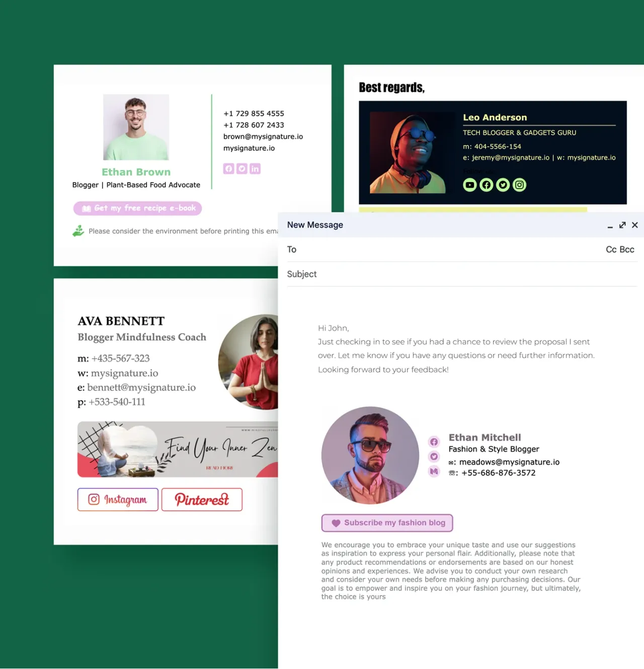 How create email signature for blogger