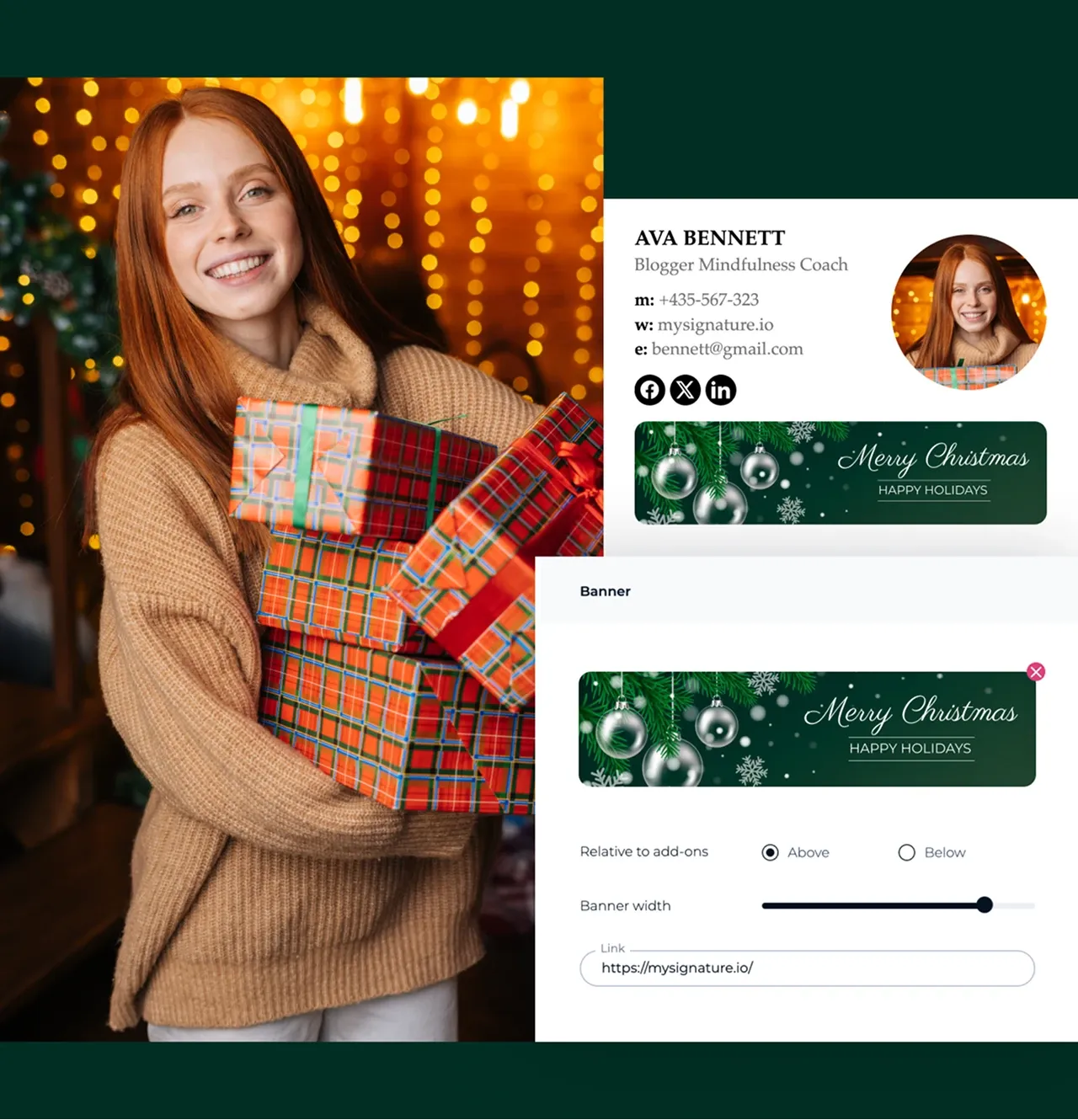 Tips for creating a Christmas email signature banner