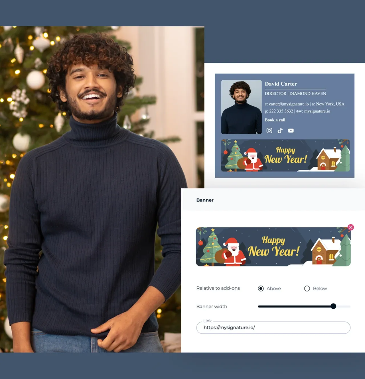Tips for creating a New Year email signature with banner