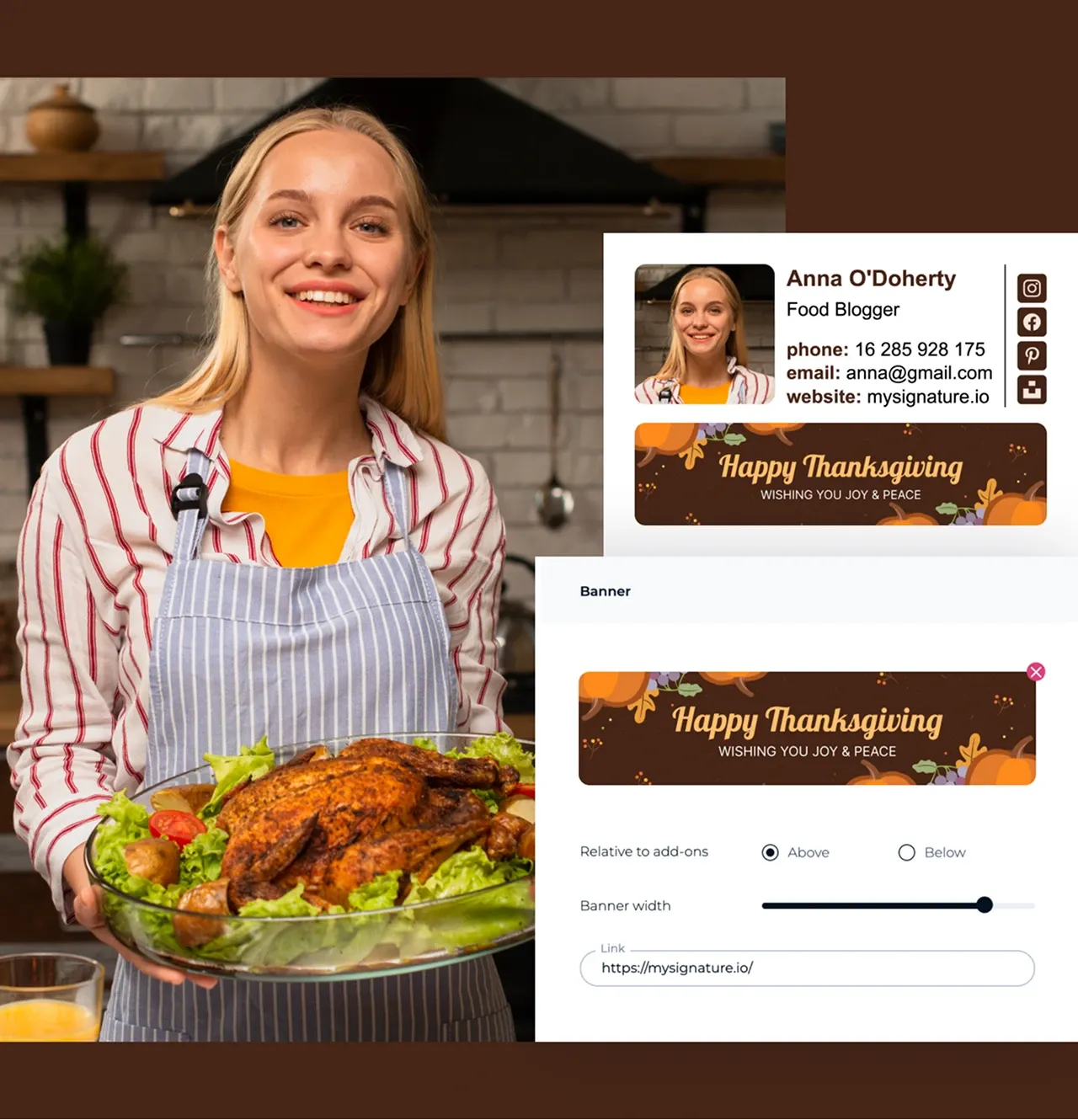 Tips for creating a Thanksgiving email signature banner