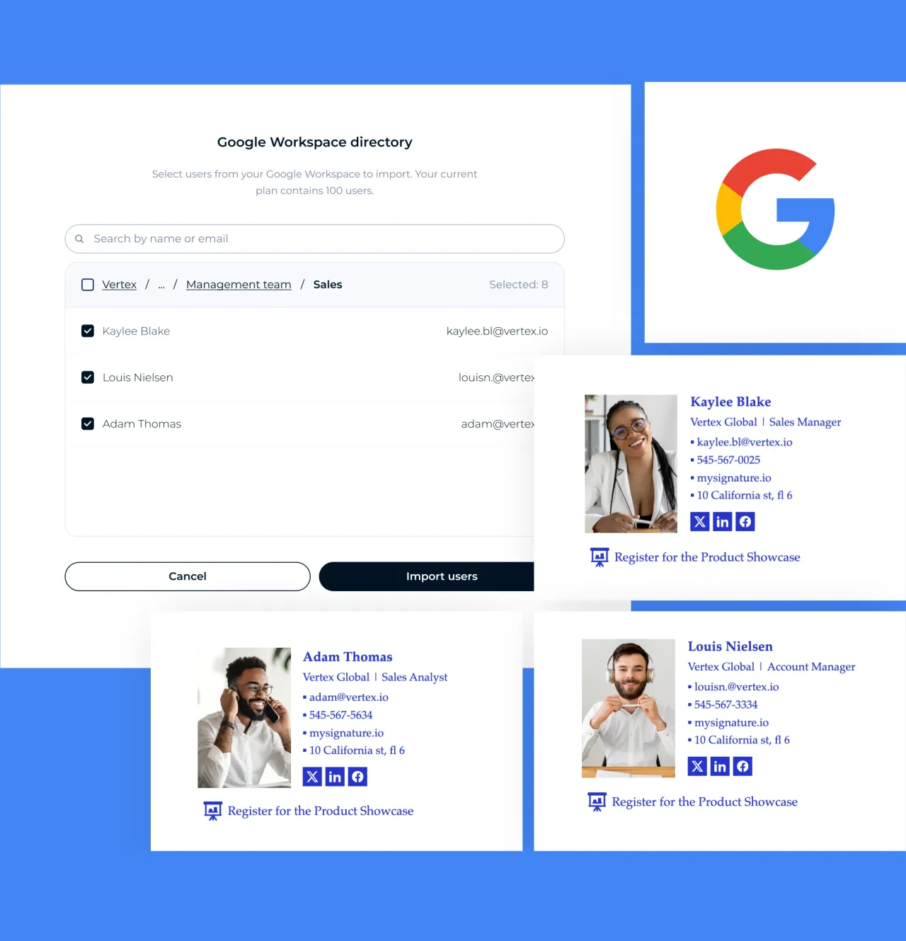 Google Workspace signature management