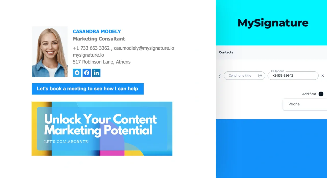 Create and set up a new email signature in minutes