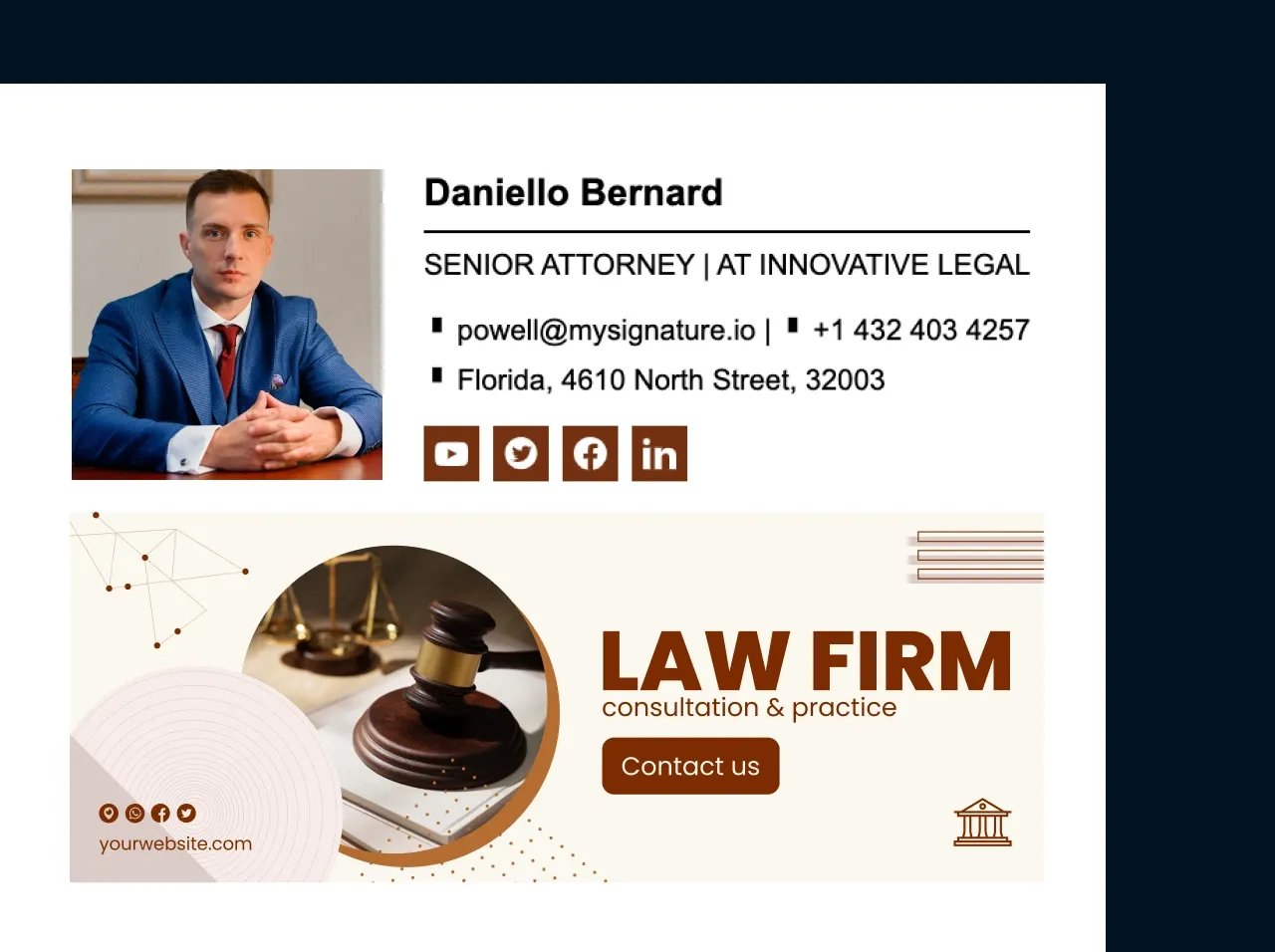 What is an email signature for attorney?