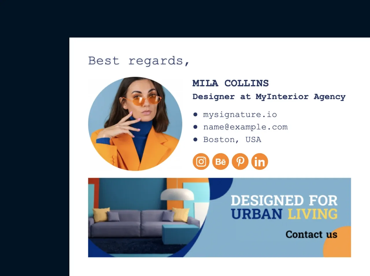 Create your professional email signature with MySignature