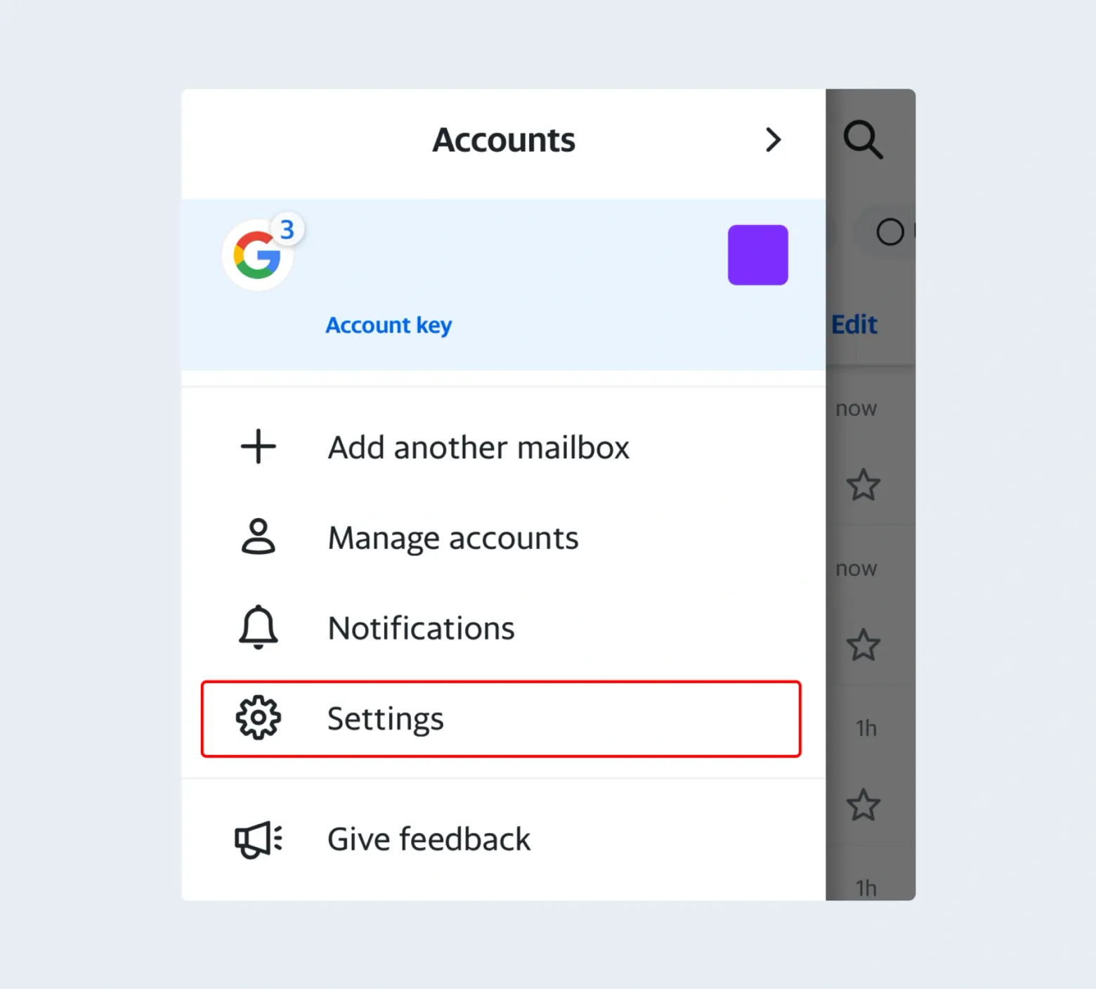 Tap on your profile icon in the top-left corner, then select “Settings” from the menu.