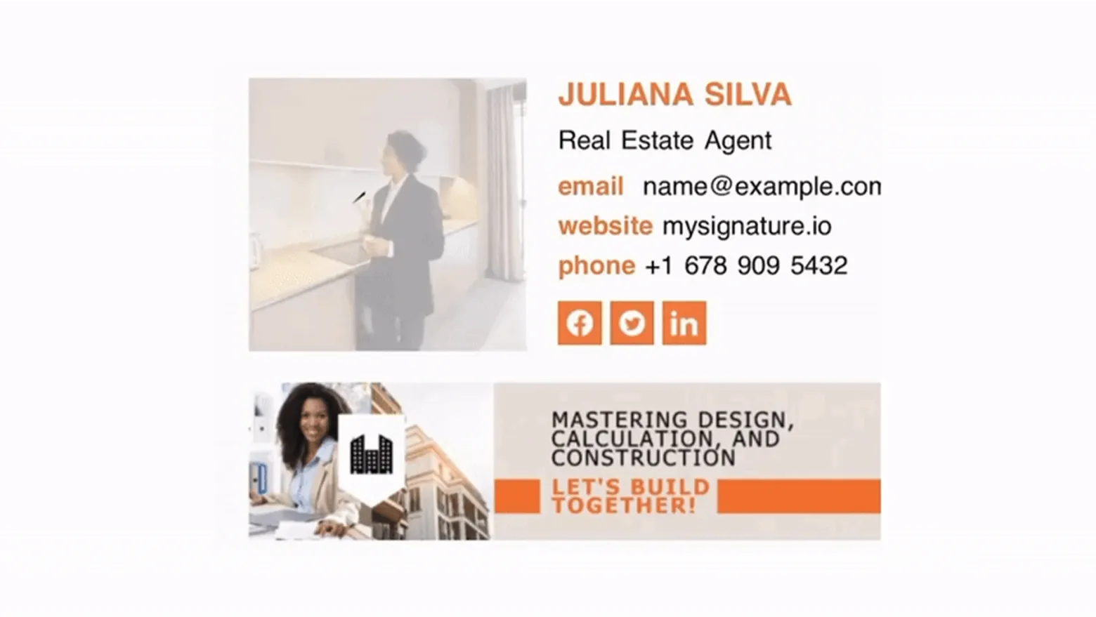 Examples of email signatures with GIFs