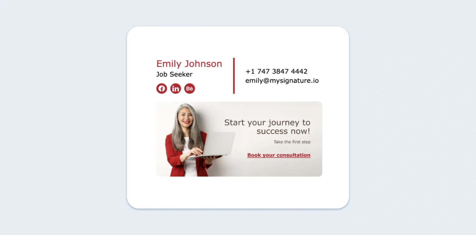 Examples of email signatures with phone numbers