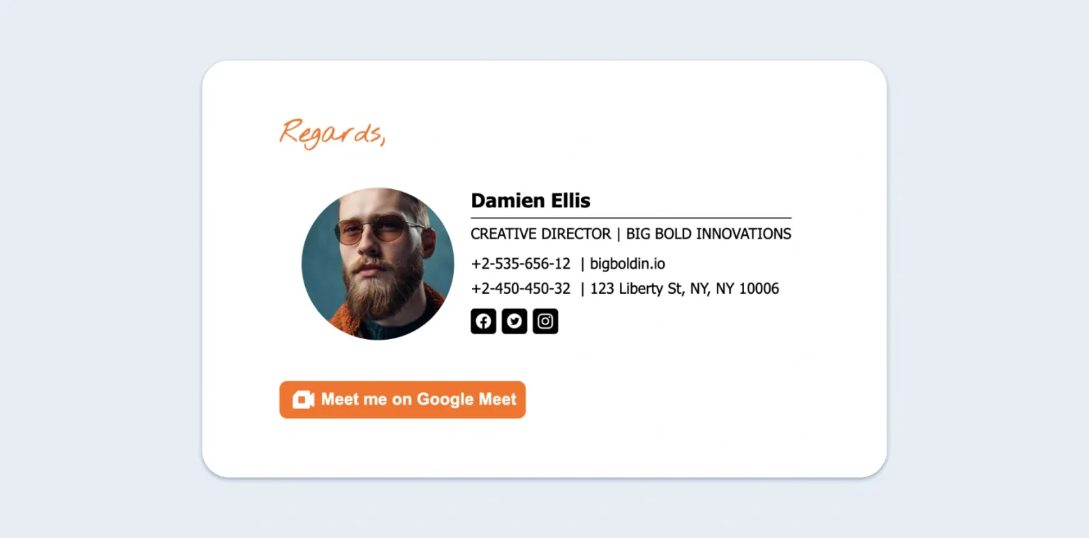 Examples of email signatures with phone numbers