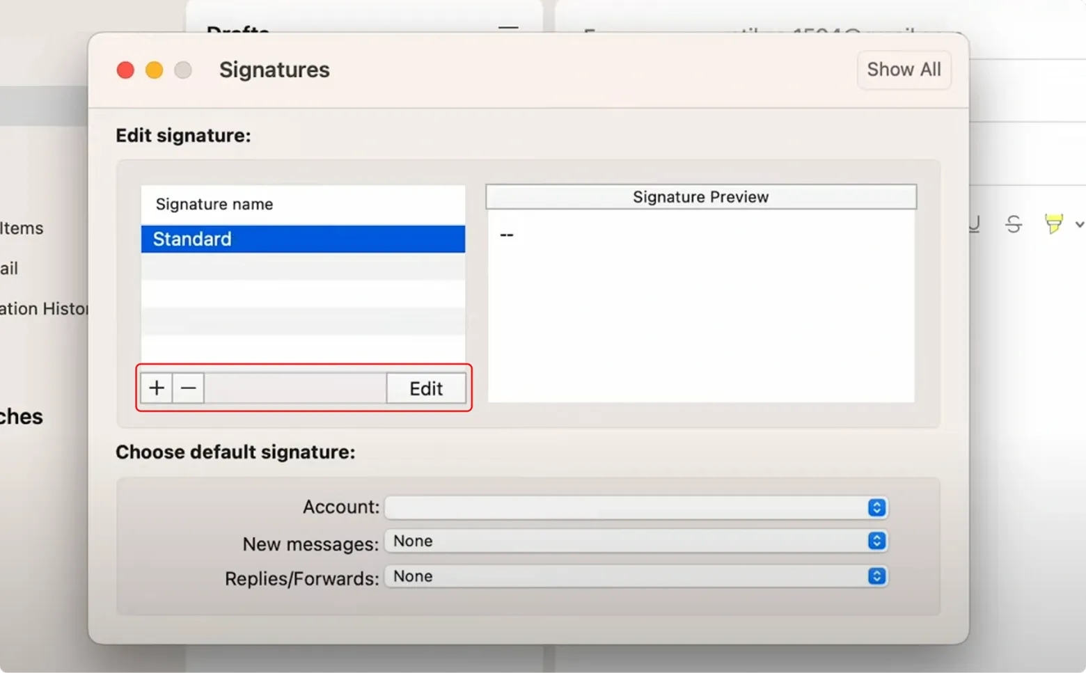 You can drag and drop your image directly into the signature editor or use the image icon in the toolbar to insert an image from your files.