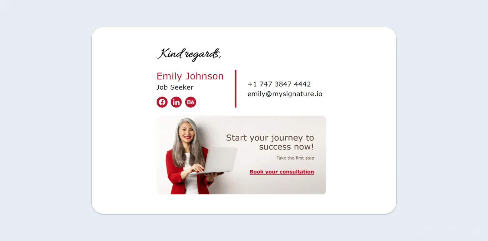 Examples of email signatures with GIFs