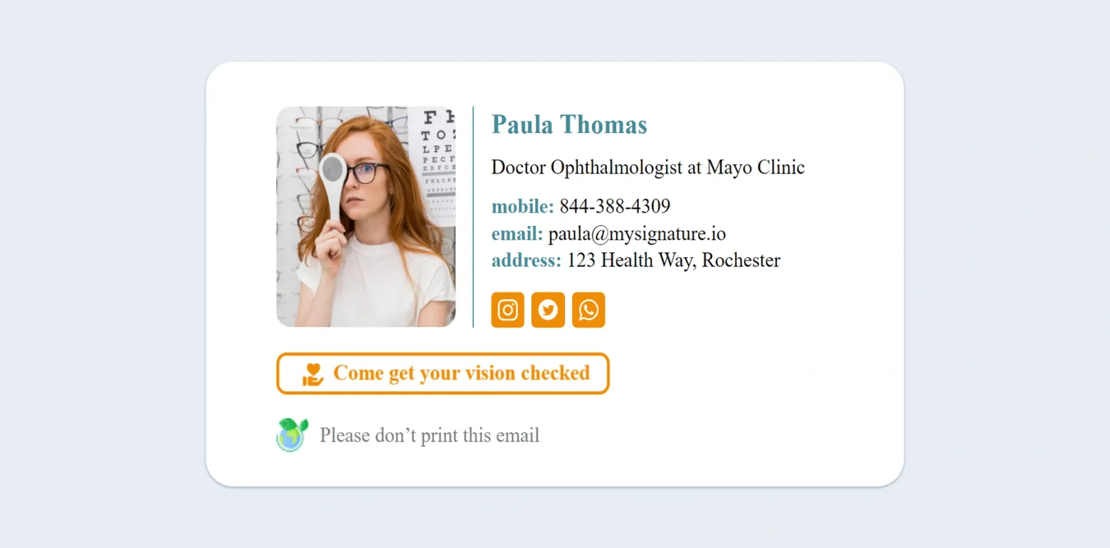 Examples of email signatures with GIFs