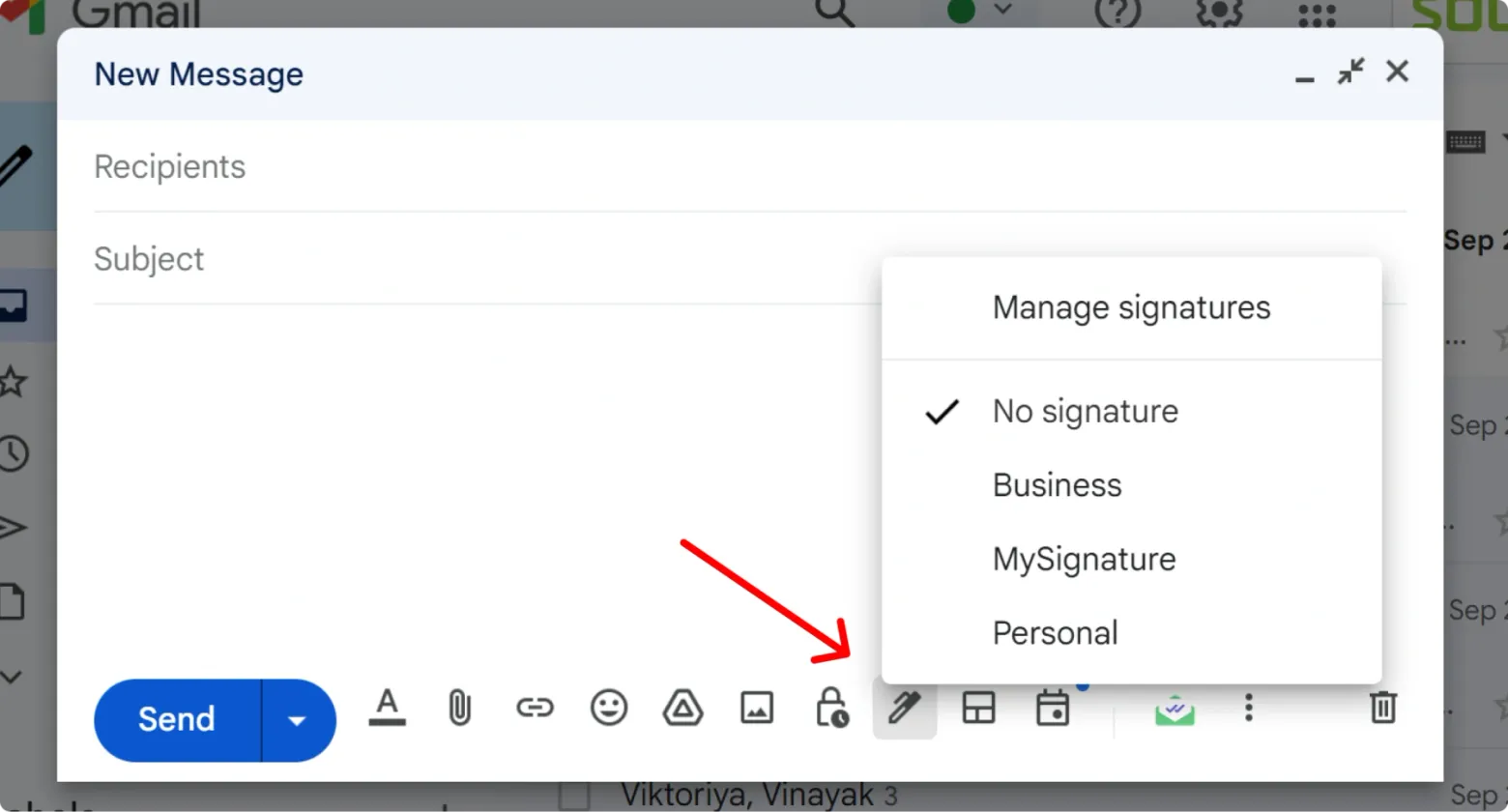 How can you use multiple signatures in emails?