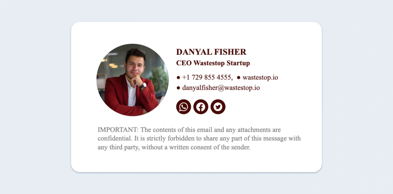 Examples of Outlook email signatures