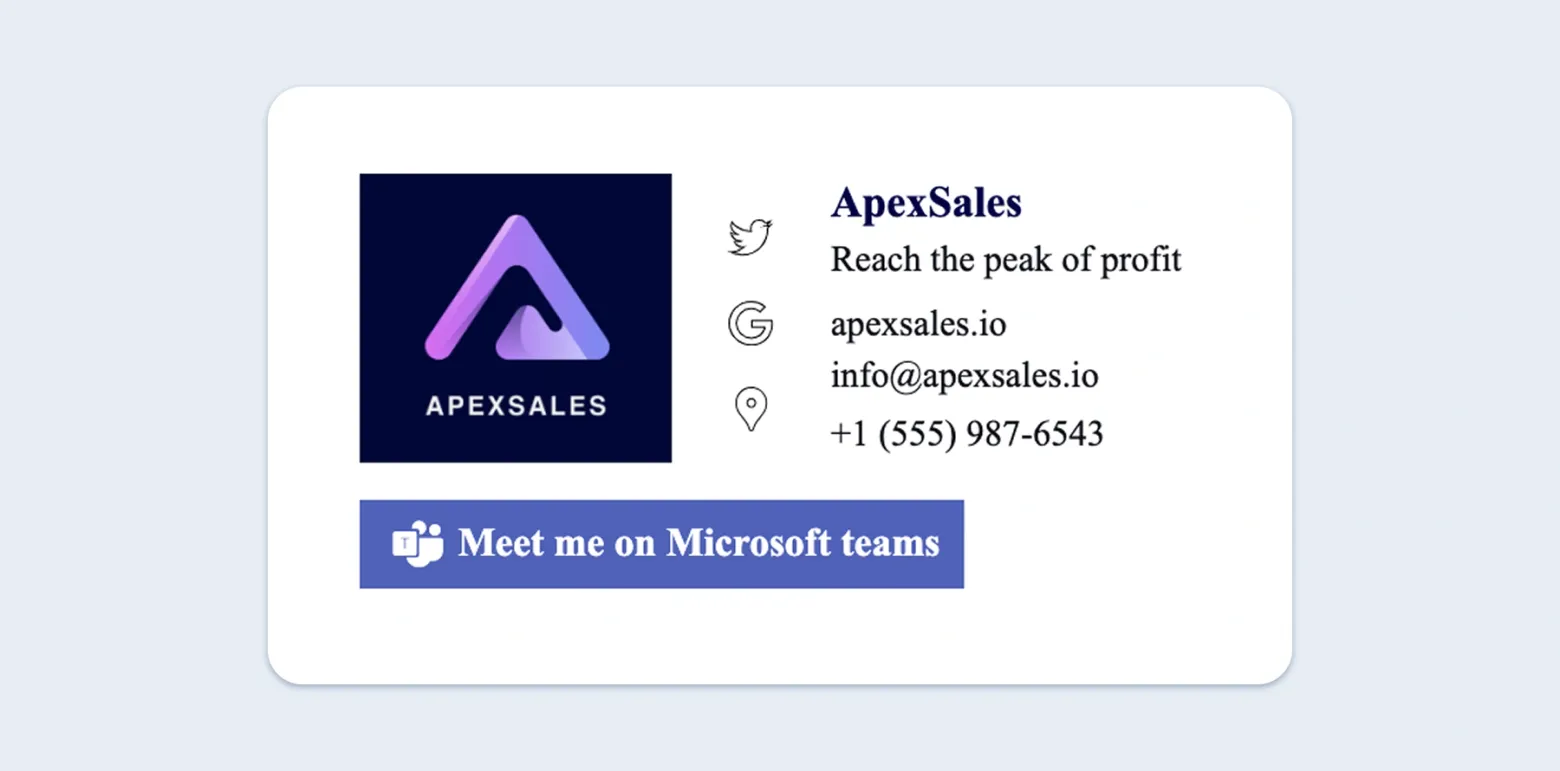 Examples of Outlook email signatures