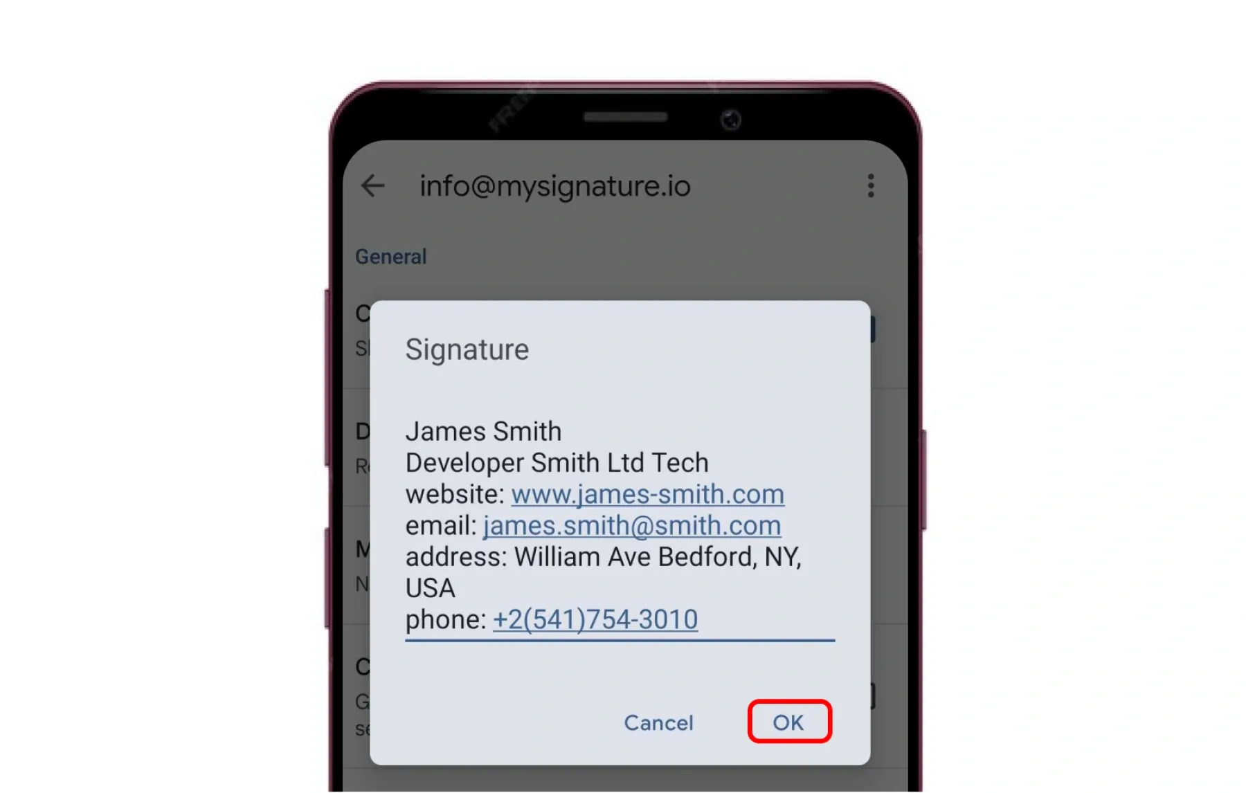 How to add a signature in Gmail on Android