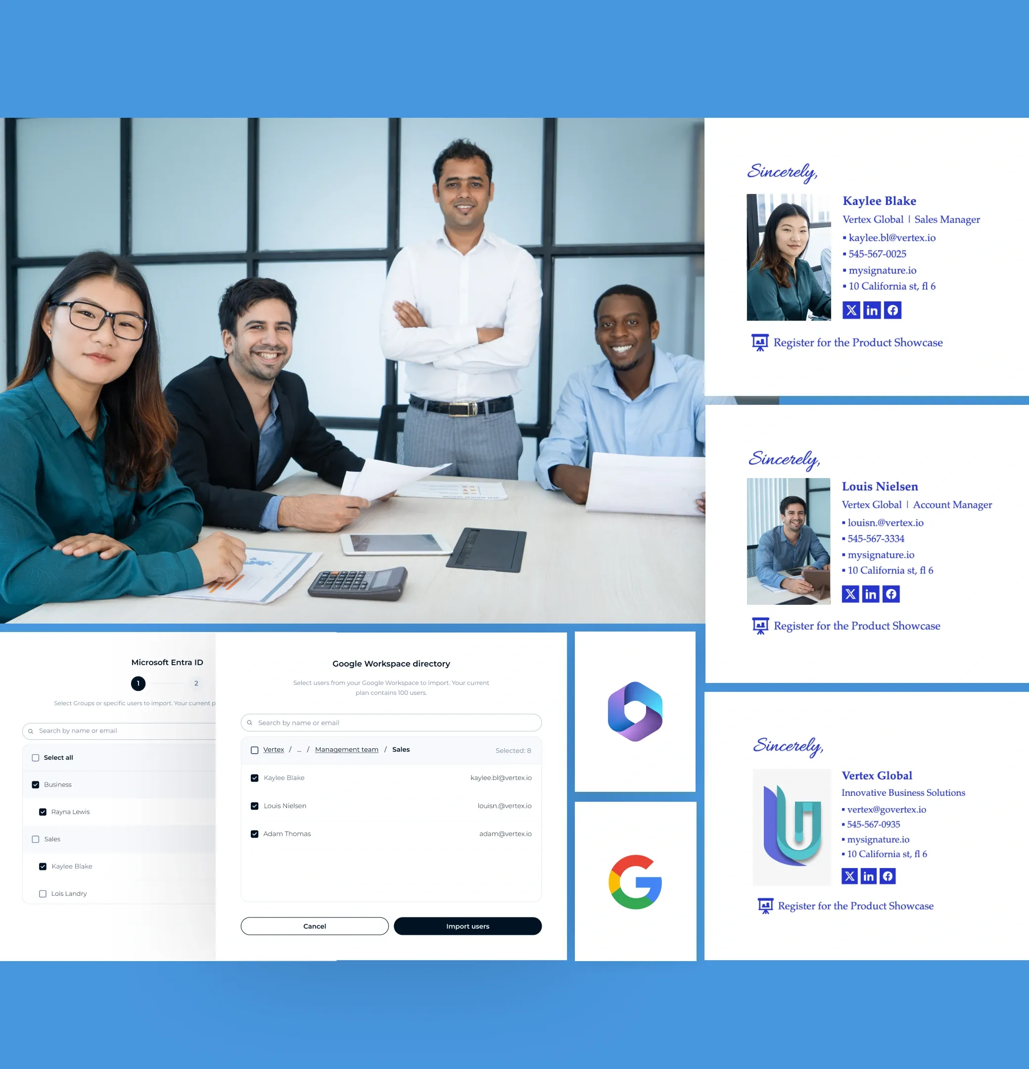 Email signature manager for Google Workspace and Office 365