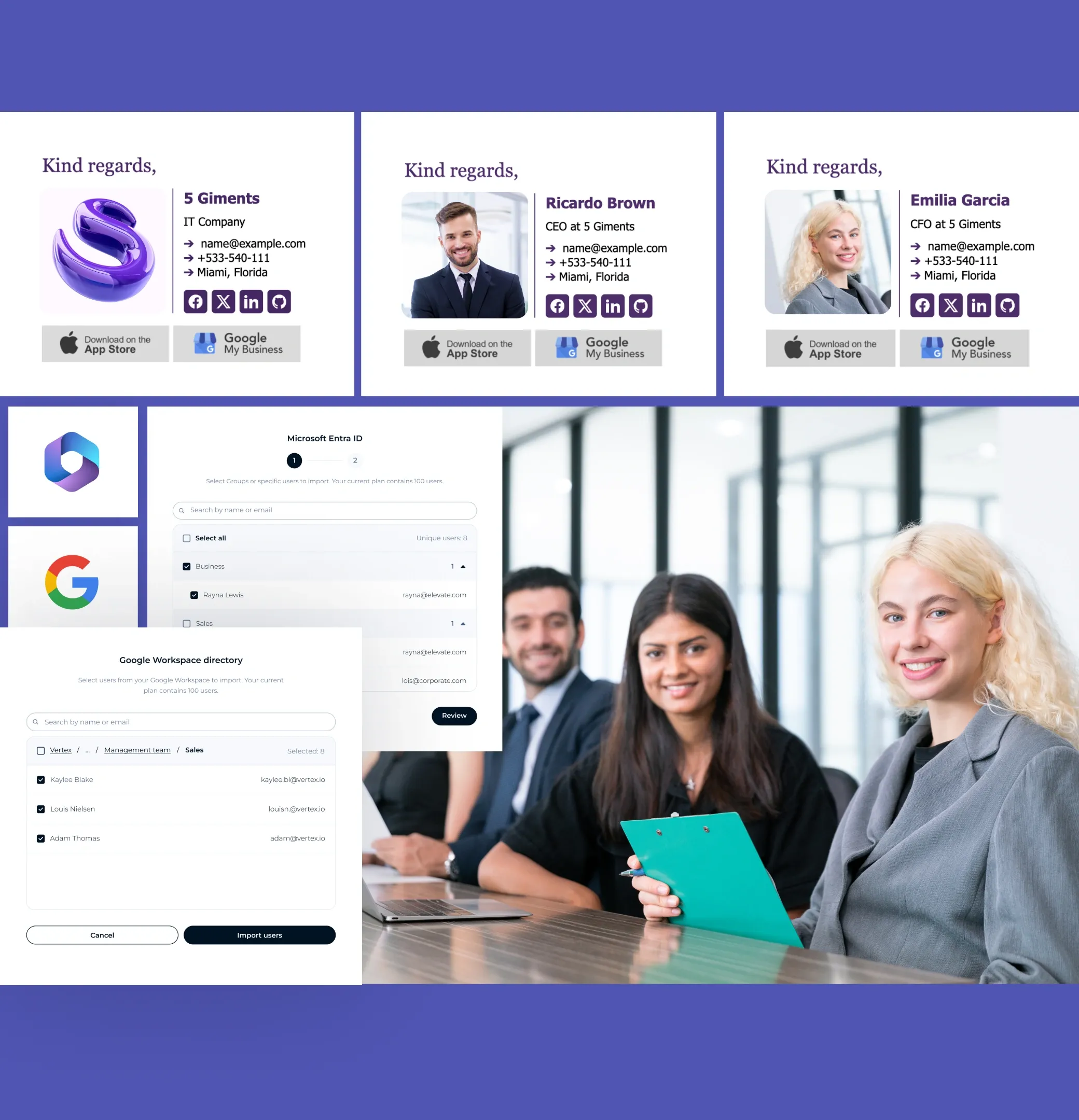 Email signature manager for Google Workspace and Office 365
