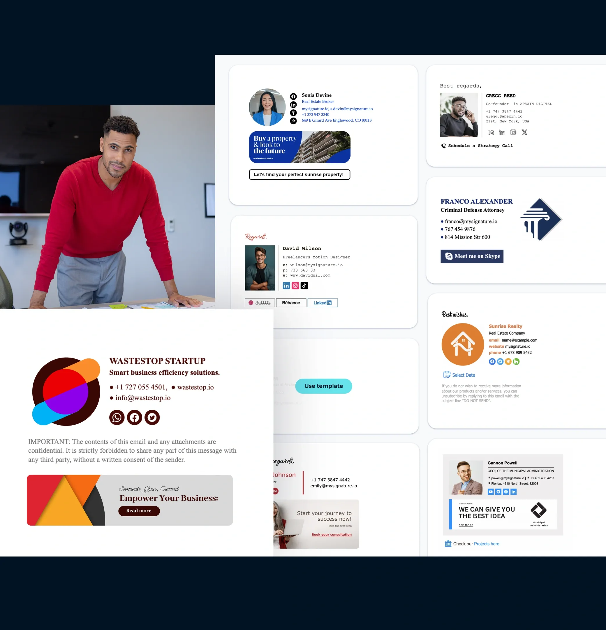 Convenient professional email signature templates