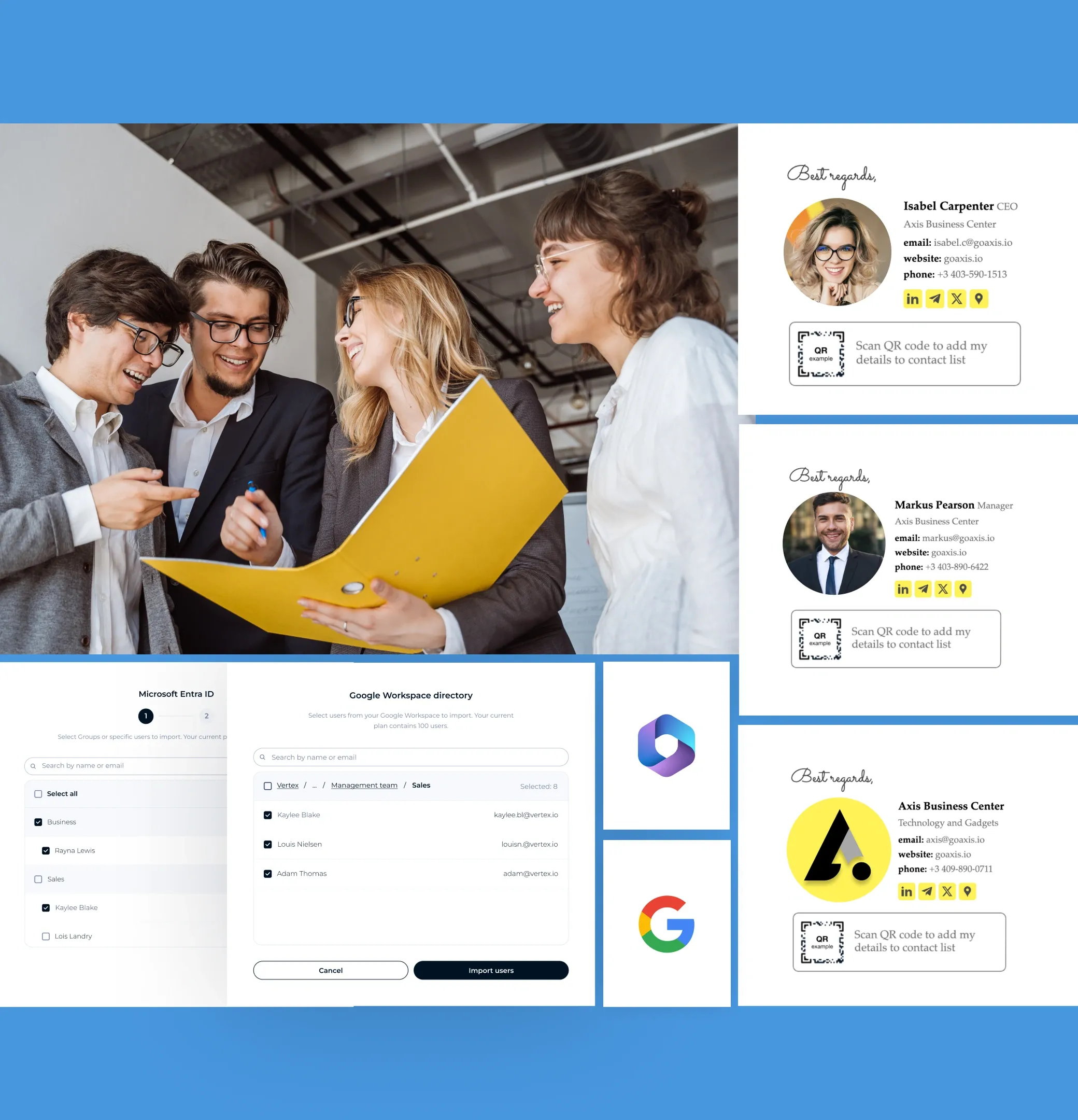 Email signature manager for Google Workspace and Office 365