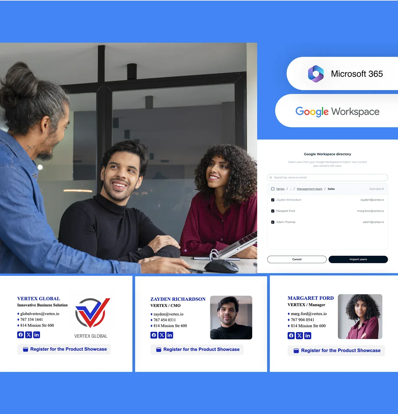 Email signature management for Teams