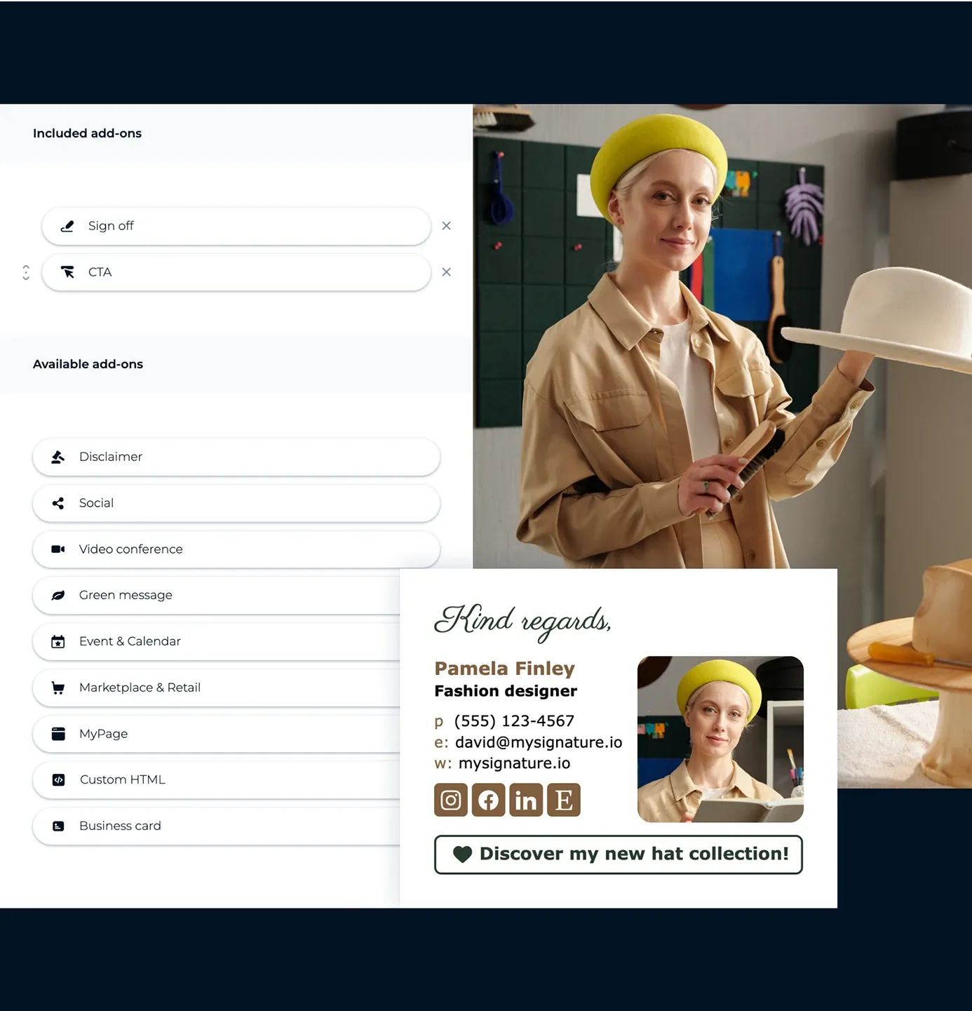 Use email signature generator