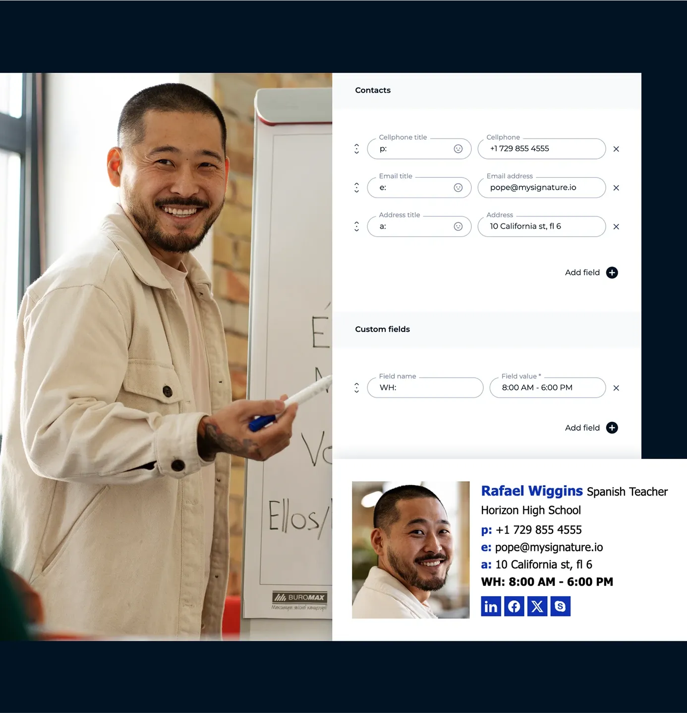Add multiple ways to reach out