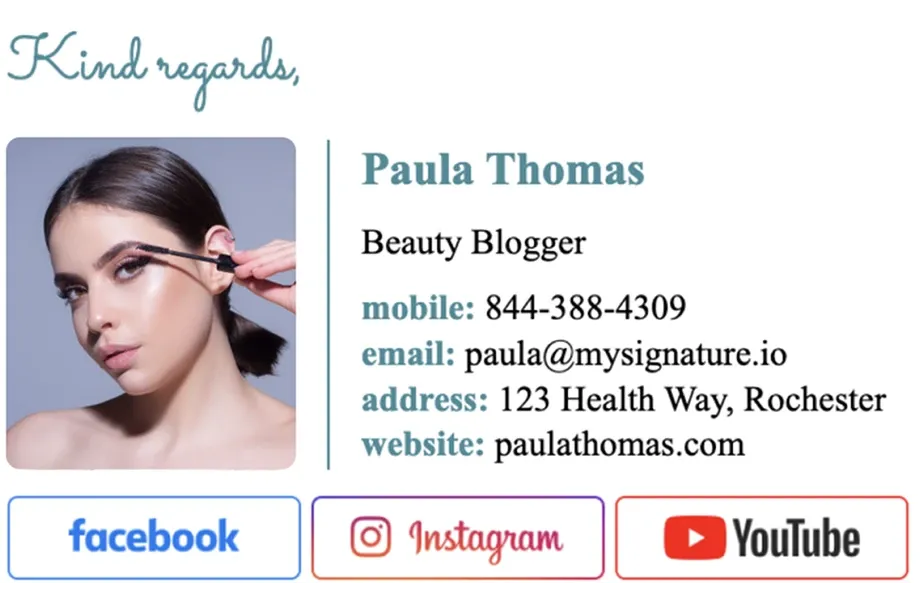 Tip 5: Enhance your blogger / business owner signature with quality visuals