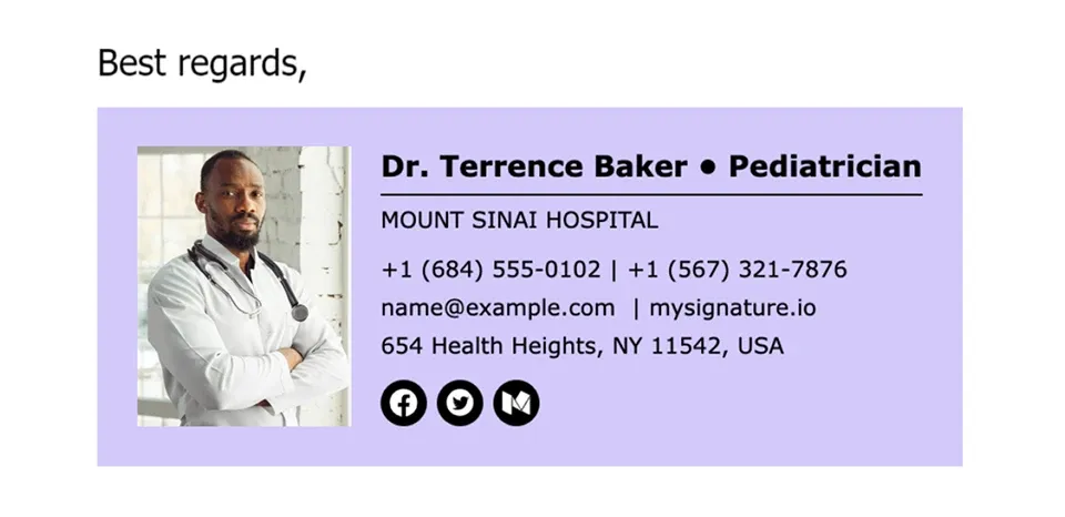 How to create a good email signature for resident physician?