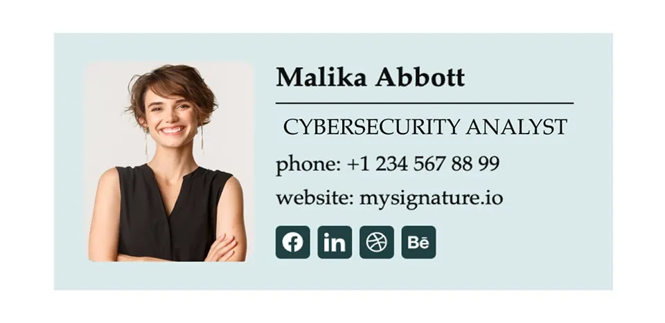 What information should NOT be included in the job seeker’s email signature?