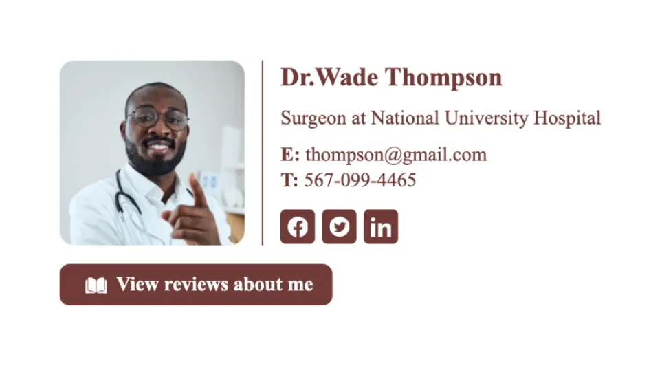 Email signature for doctors
