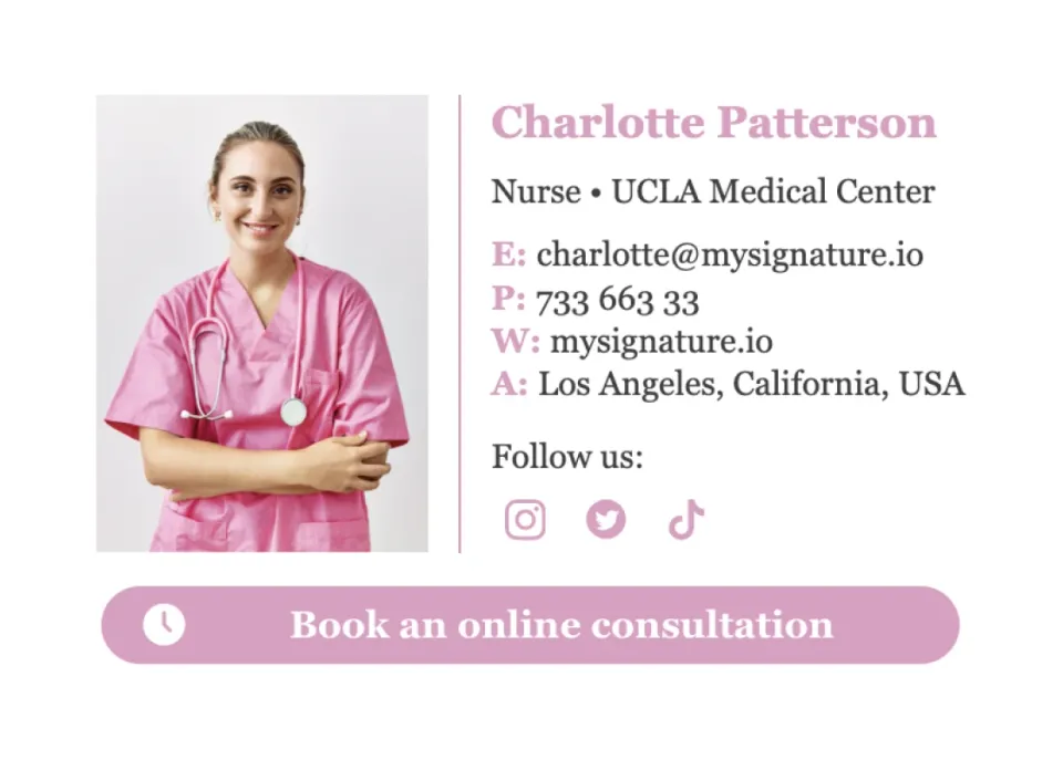 Email signature for nurses