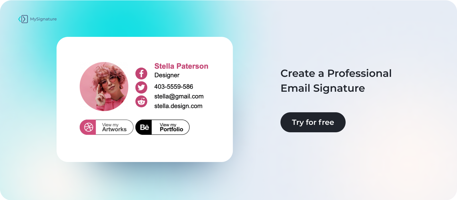 Create a professional email signature