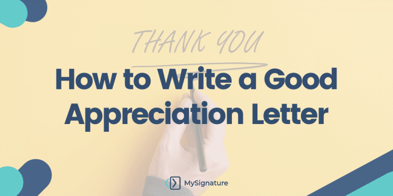 How to Write a Good Appreciation Letter - MySignature