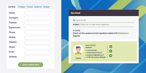 html email signature outlook creator