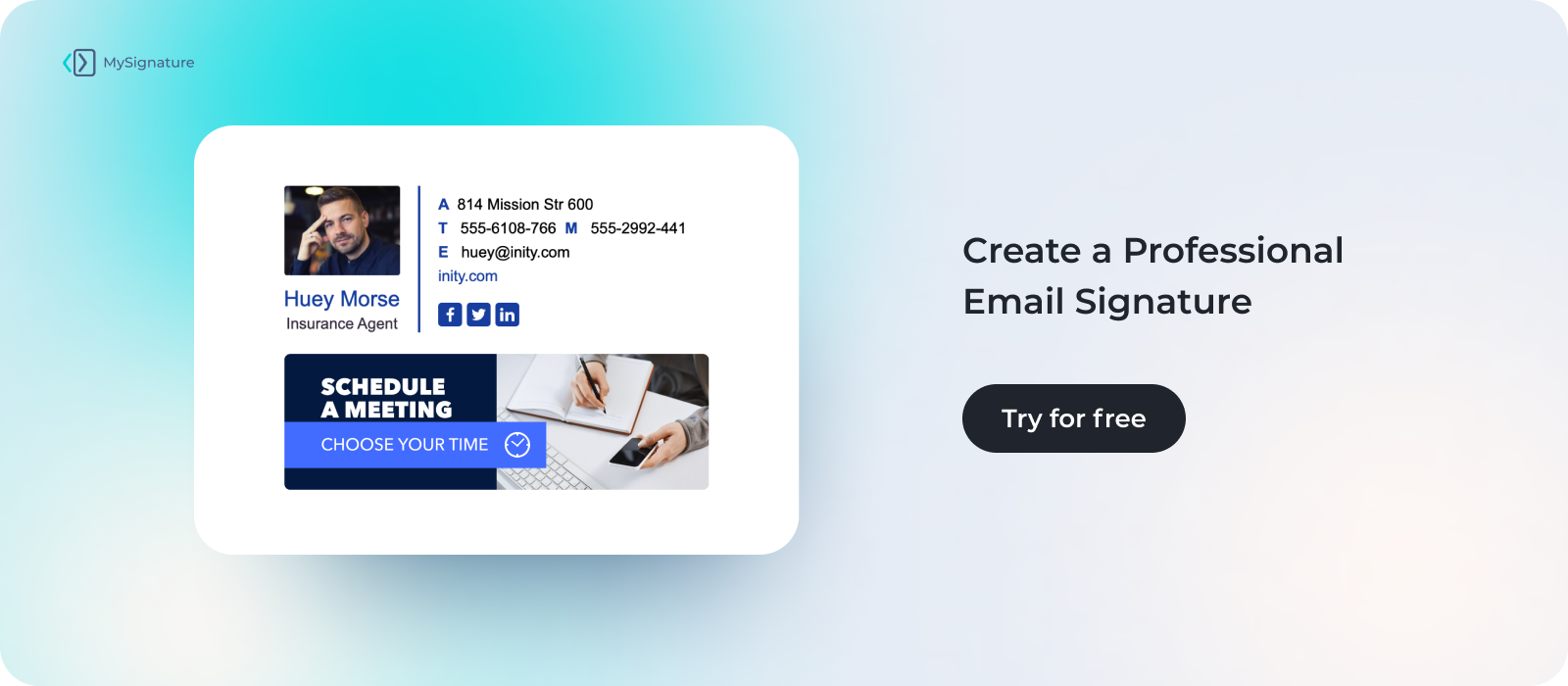 Create a professional email signature