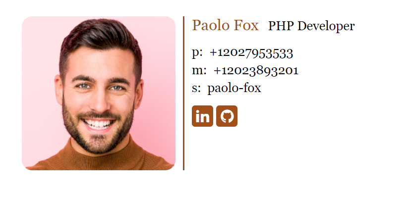 Email signature for PHP Developer
