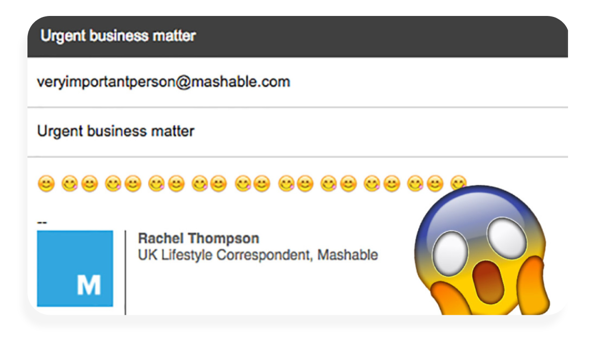 use emojis in business email