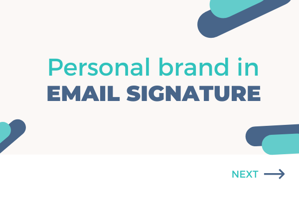 personal brand in email signature