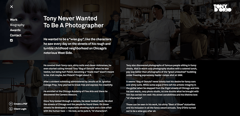 Example of a personal website
