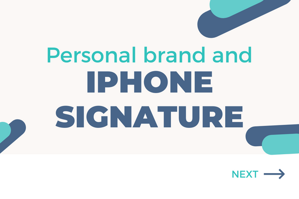 iphone email signature for Personal brand 