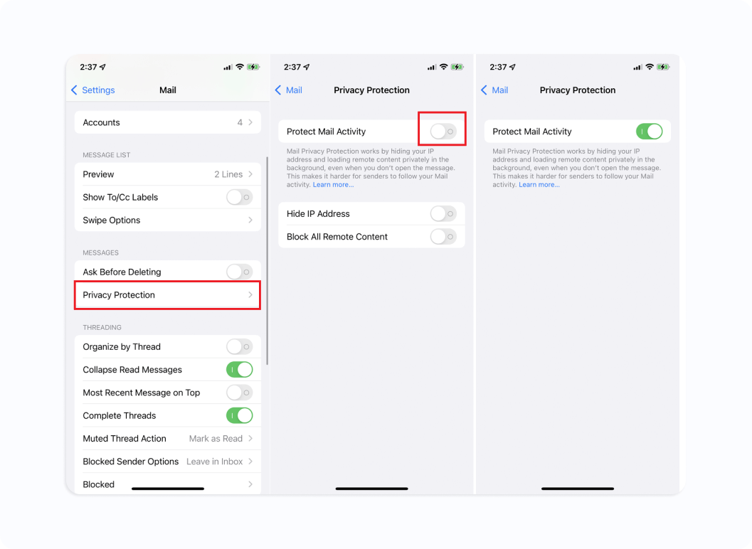Stop Email Tracking on iPhone
