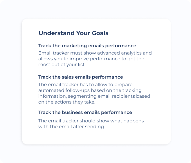 email tracking goals