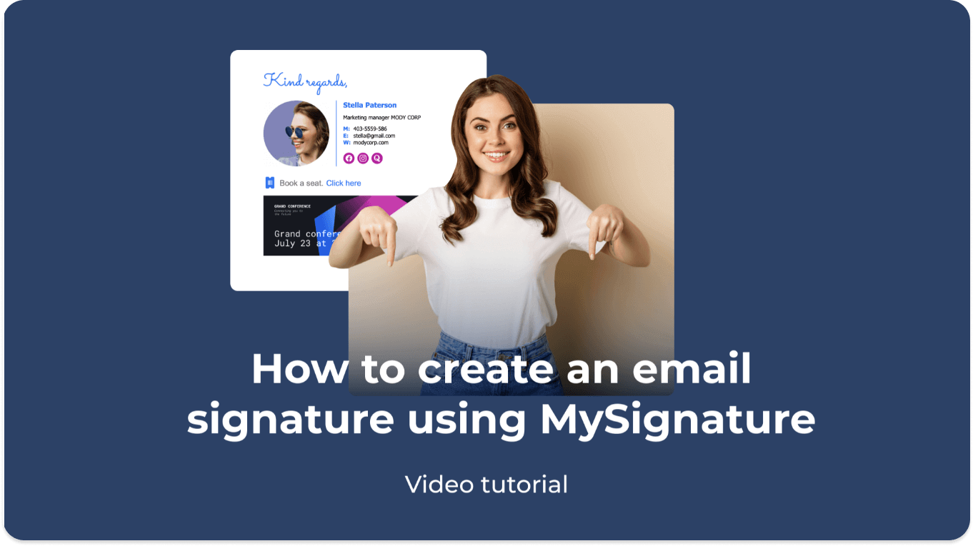 How to create email signature using MySignature