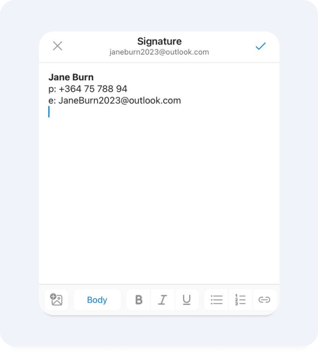 create email signature outlook app