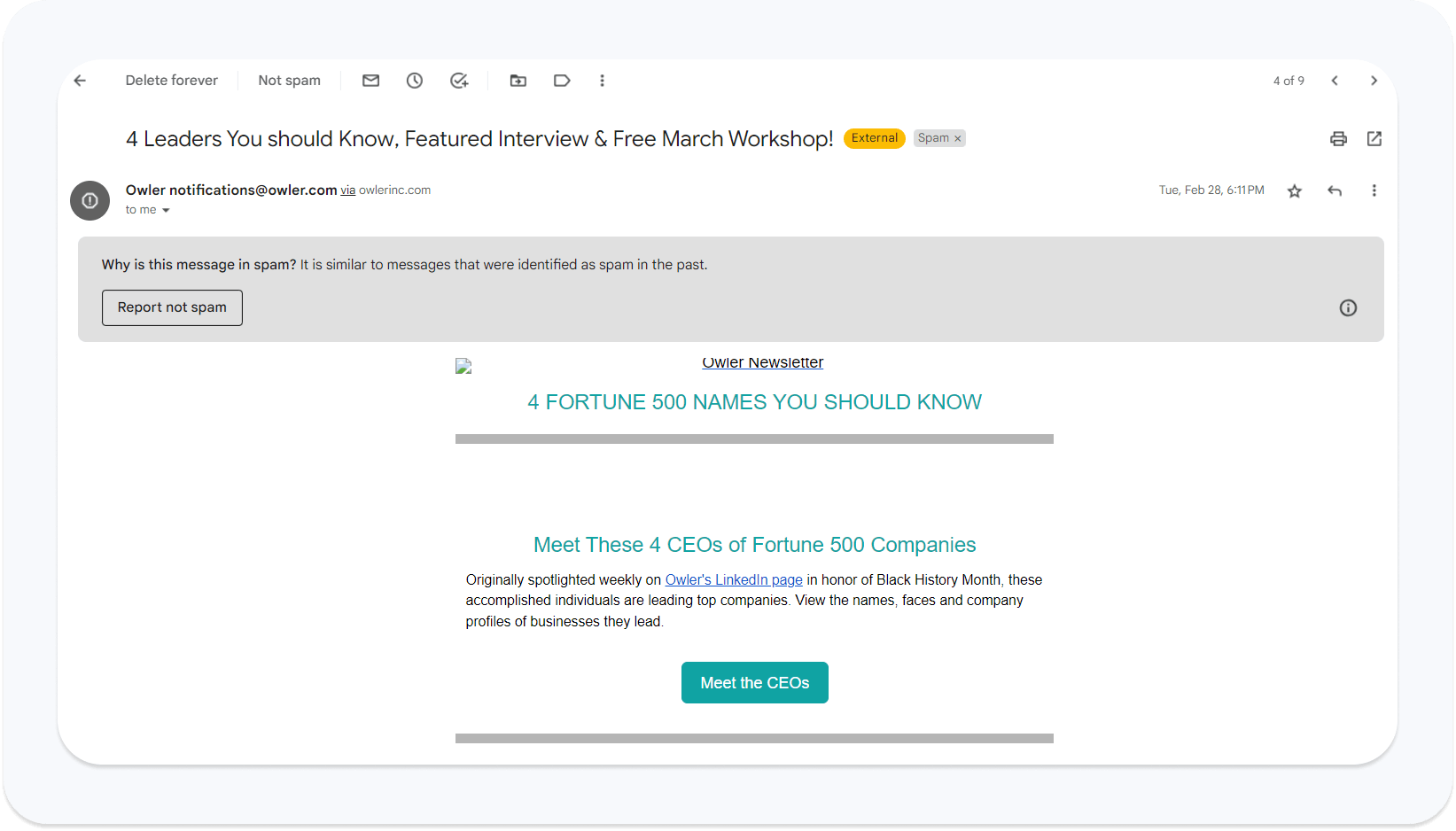 spam email