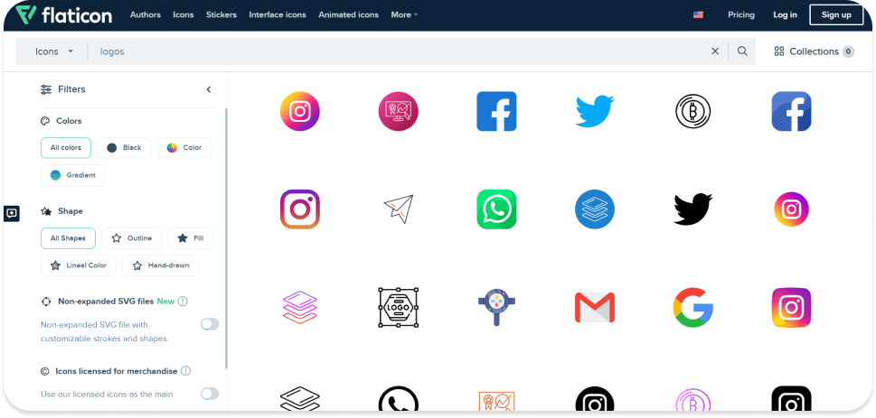 Flaticon social icons