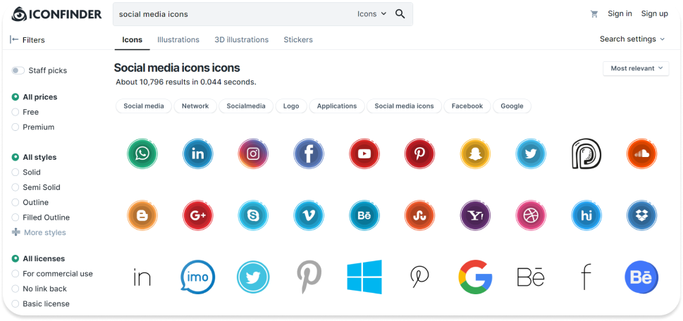 Iconfinder social media icons