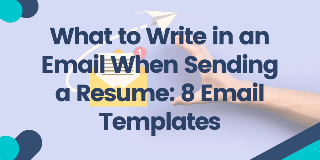 What To Write In Email When Sending Resume And Cover Letter Example